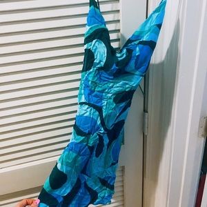 ZARA BLUE GROOVY DRESS SIZE M